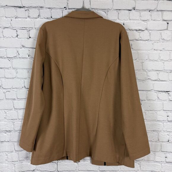 Liverpool Boyfriend Blazer with Princess Darts in Maple Brown Women Size Large L - Picture 8 of 10